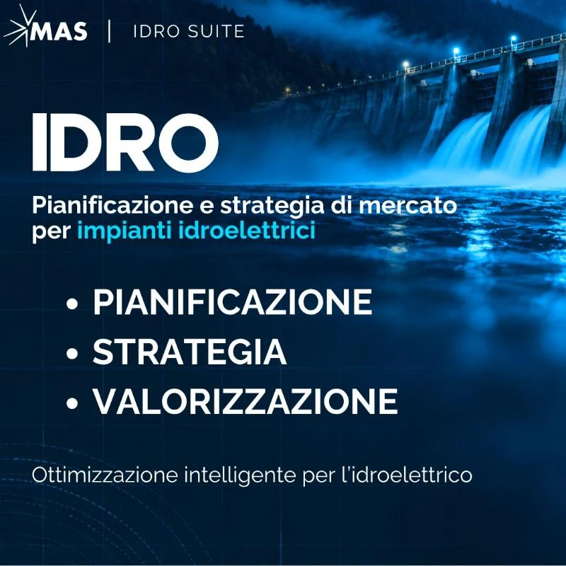 IDRO, pianificazione e strategia di mercato per impianti idroelettrici: pianificazione, strategia, valorizzazione