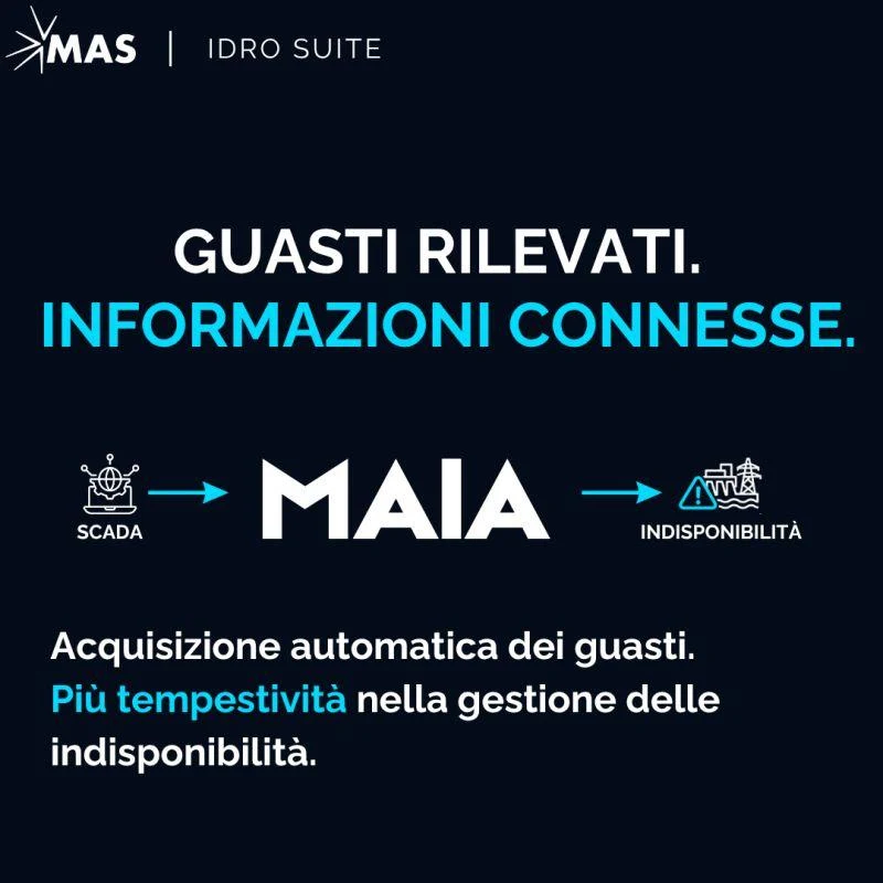 MAIA: guasti rilevati da SCADA e informazioni connesse alla gestione delle indisponibilità